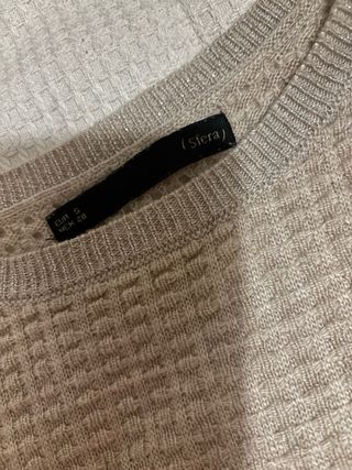 Jersey beige tejido waffle