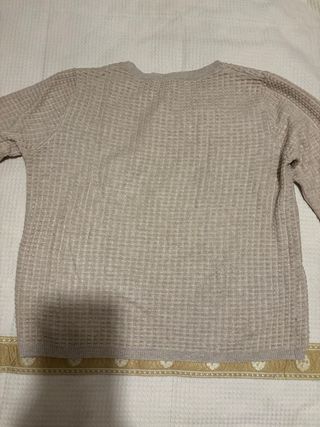 Jersey beige tejido waffle