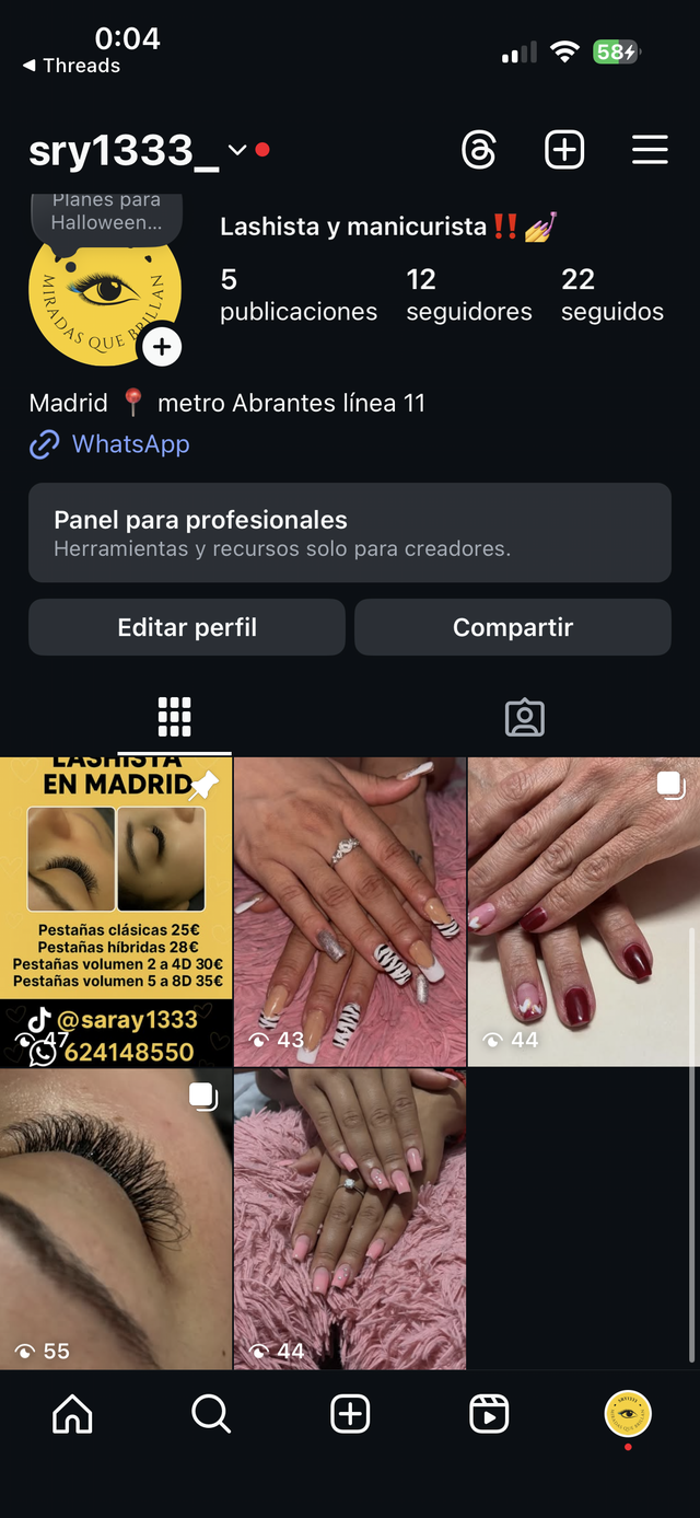 Uñas y pestañas en Madrid