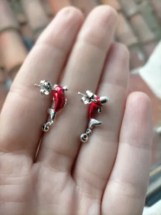 Pendientes carpas plata de ley