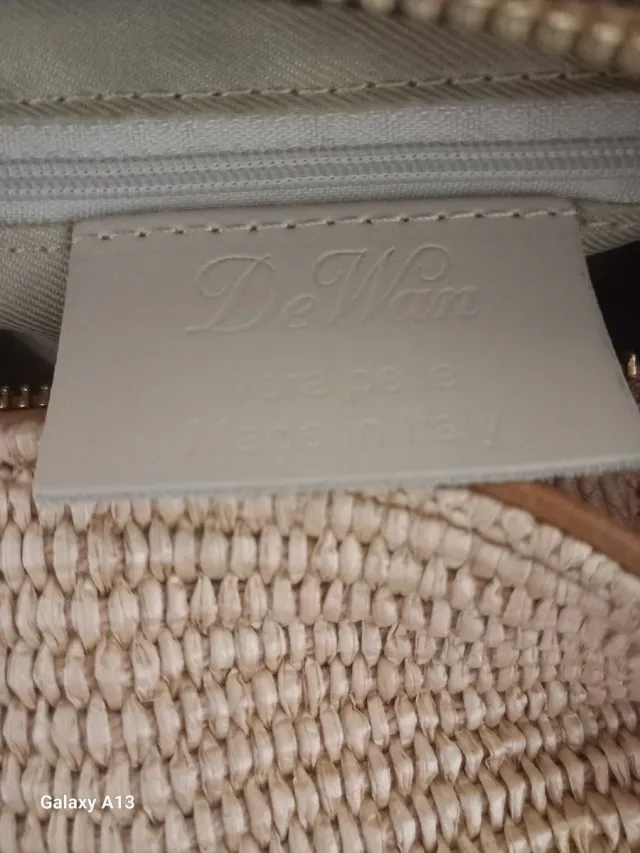 Borsa paglia e cuoio