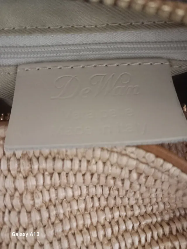 Borsa paglia e cuoio