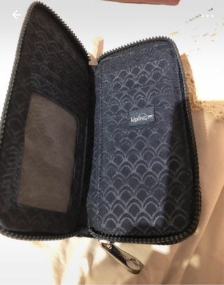 Cartera Kipling monedero negra y azul
