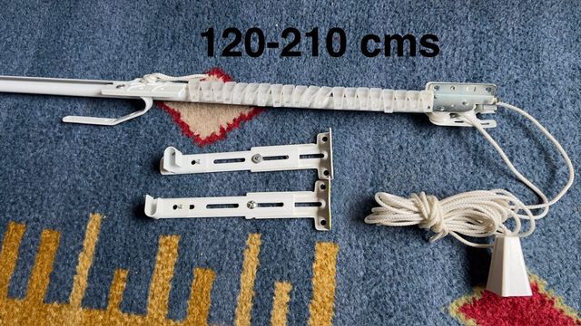 Riel Cortina Extensible NUEVO 120-210 con Cuerda