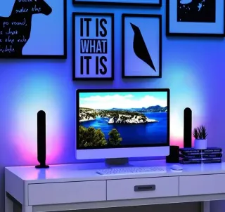 Luz ambiental LED para mesa escritorio, PC y TV.