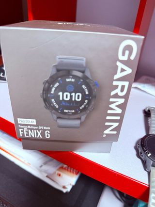 Garmin Fenix 6 Pro Solar Gris/Rojo