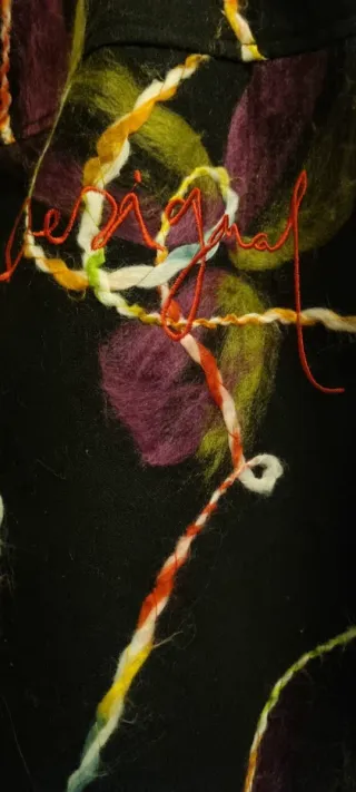 Gonna fantasia nera multicolor