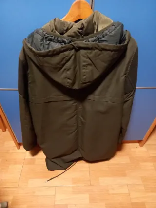 Chaquetón largo verde militar