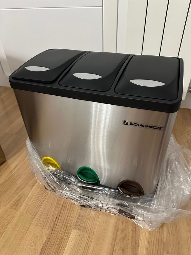 Cubo de basura Songmics 3 compartimentos