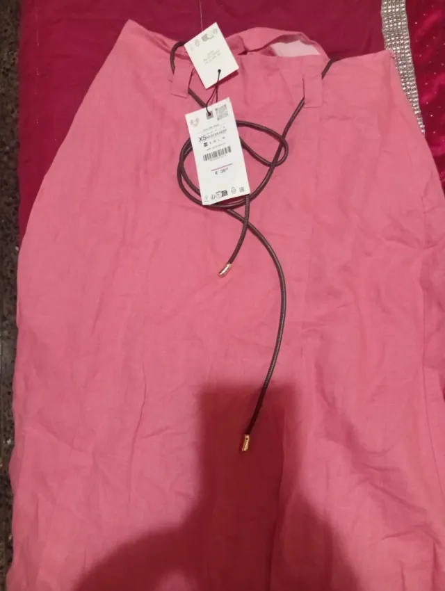 Falda rosa Zara Talla XS