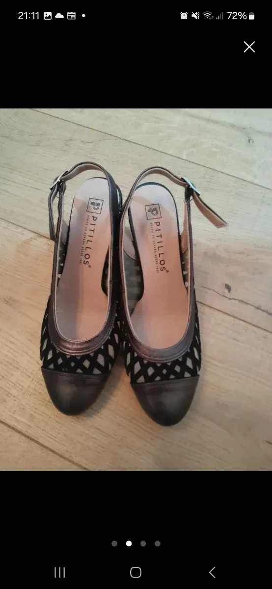 Sandalias Pitillos Negro/Plata