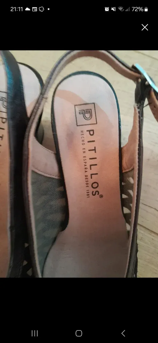 Sandalias Pitillos Negro/Plata