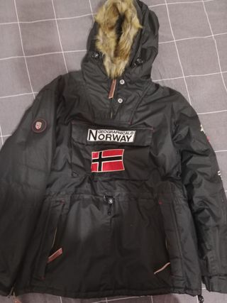 Casaca Geographical Norway Negra Roja