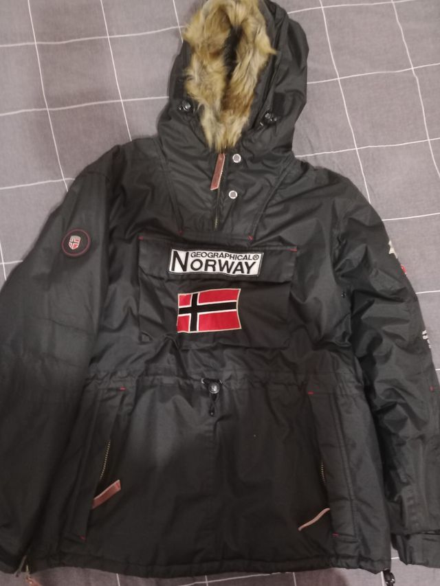 Casaca Geographical Norway Negra Roja