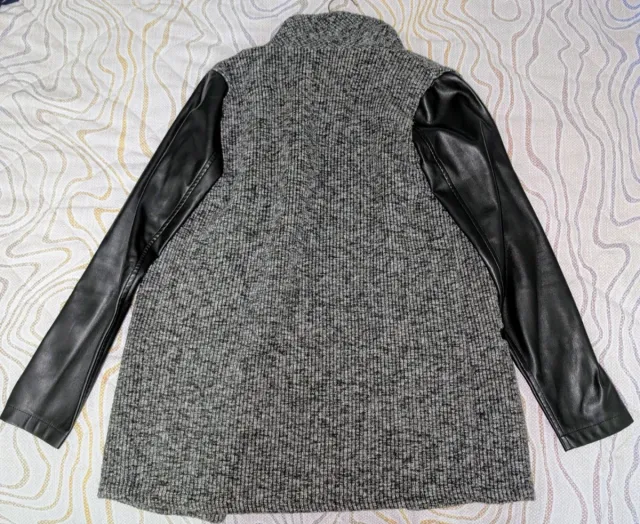 Blazer caldo con maniche in ecopelle