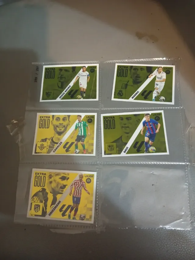5 Cartas Extra Gold LaLiga 23/24
