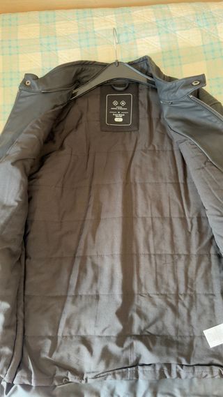 Chaqueta de cuero negra para hombre