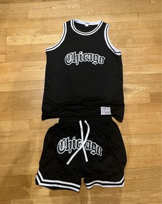 Conjunto Chándal Chicago Negro y Blanco