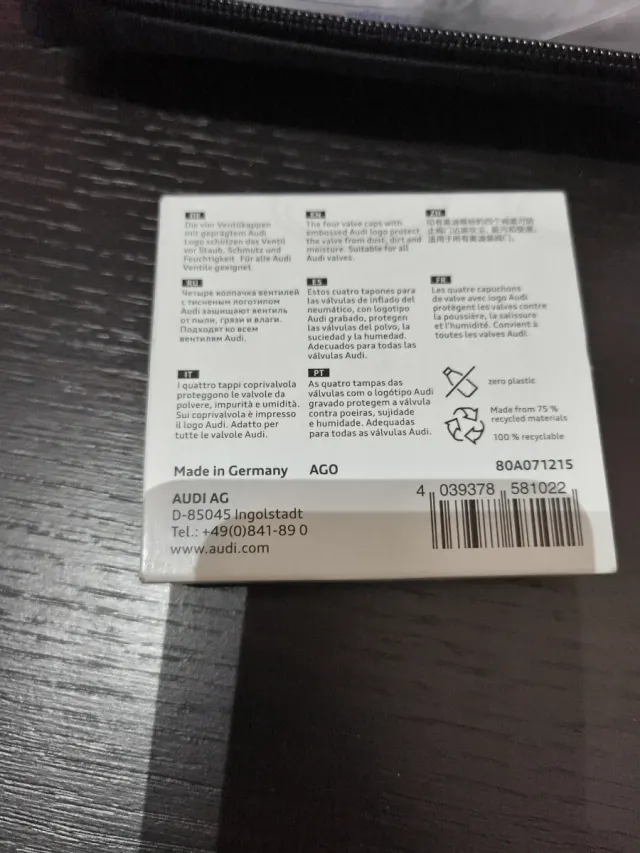 Kit Audi Pronto Soccorso e Tappi Valvole