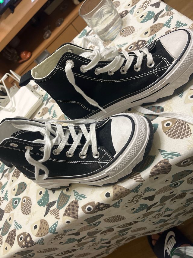 Zapatillas plataforma negras talla 37