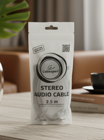 Cable Audio Jack 3.5mm a 2x RCA 2.5m