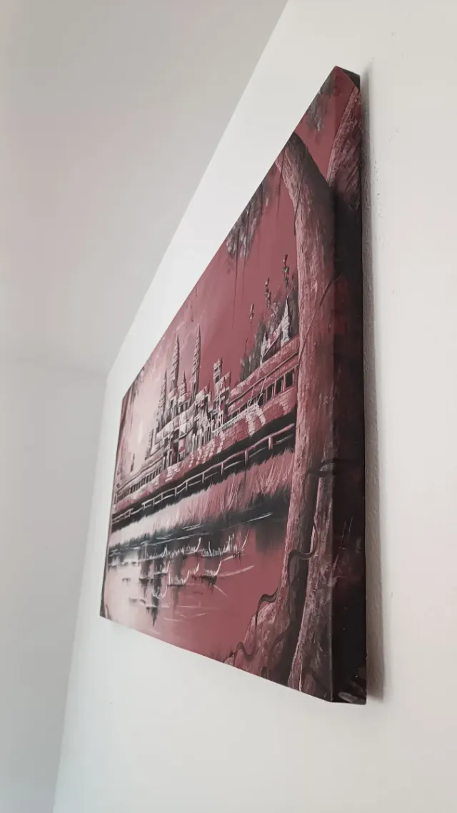 Cuadro con paisaje de Camboya