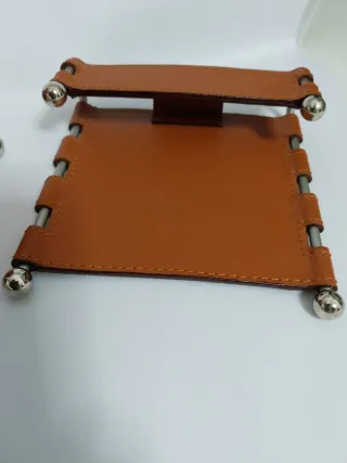 Set Escritorio Cuero y Metal