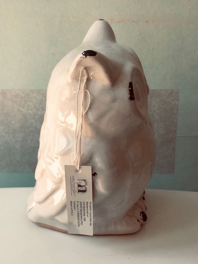 Statua gufo in porcellana decorativa