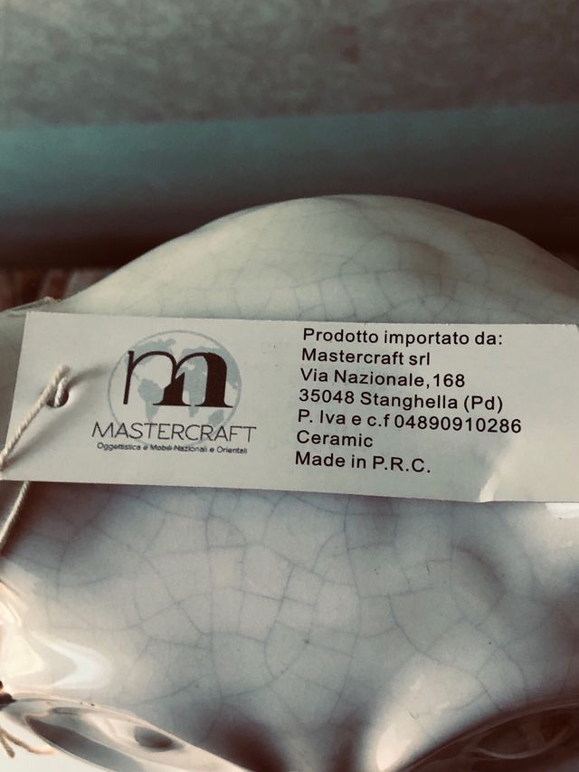 Statua gufo in porcellana decorativa