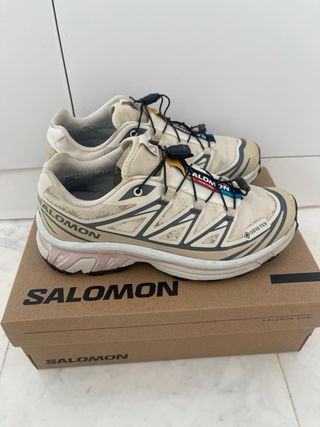Zapatillas Salomon Gore-Tex Mujer Beige/Rosa