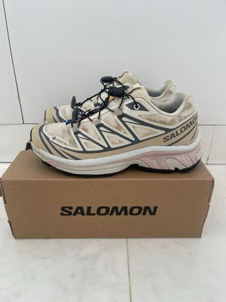 Zapatillas Salomon Gore-Tex Mujer Beige/Rosa