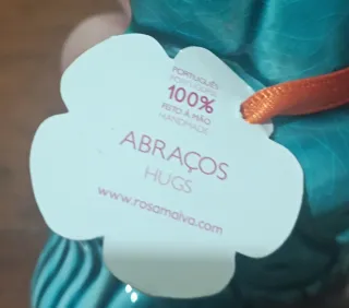 Figura Cerámica Abraços Rosa Malva