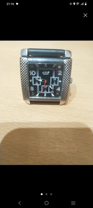 Reloj J.H.B. Quartz Negro y Plateado