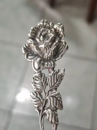 Antica forchetta argento 835 decorata