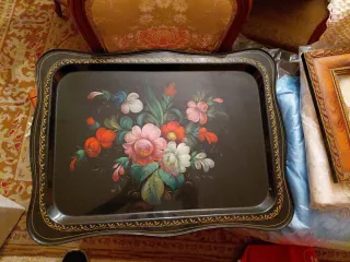 Bandeja pintada a mano URSS