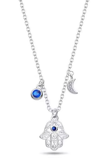 Colgante Mano de Fátima y Luna