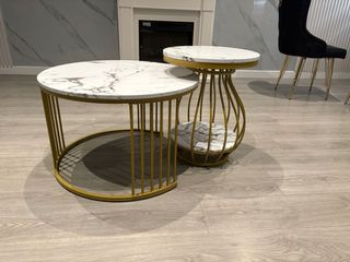 Mesa y 6 Sillas a juego de 2 mesita de centro