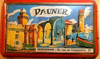 Scatola/barattolo/latta/scatola di latta/vintage/ottone