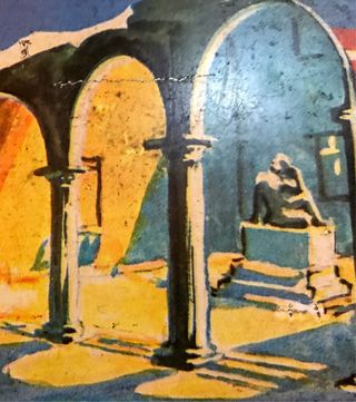 Scatola/barattolo/latta/scatola di latta/vintage/ottone