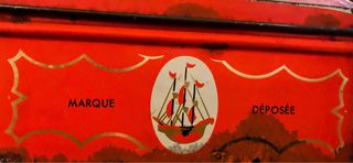 Scatola/barattolo/latta/scatola di latta/vintage/ottone