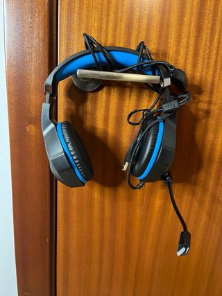 Auriculares Gamer con Micrófono Azul y Negro