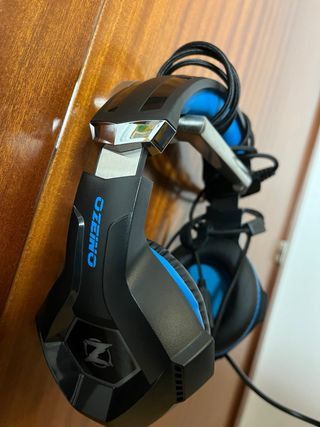 Auriculares Gamer con Micrófono Azul y Negro