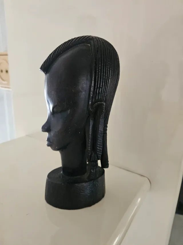 Pareja Estatuillas Madera Ébano