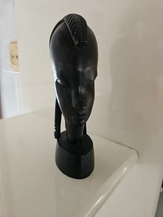 Pareja Estatuillas Madera Ébano