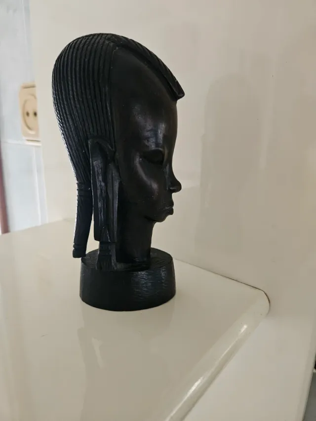 Pareja Estatuillas Madera Ébano