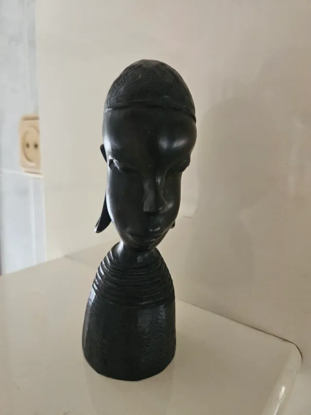 Pareja Estatuillas Madera Ébano