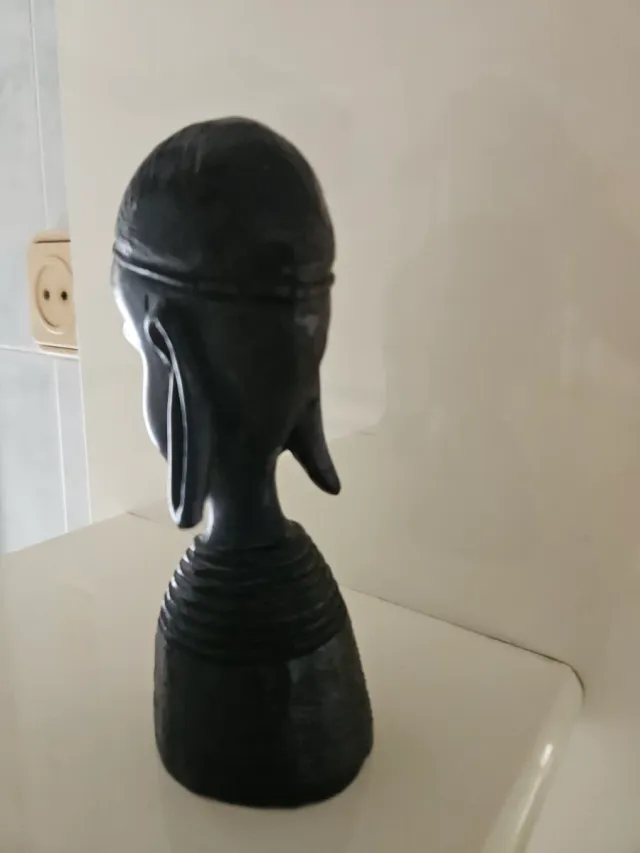 Pareja Estatuillas Madera Ébano