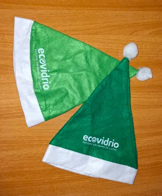 2 Gorros Navideños Verdes