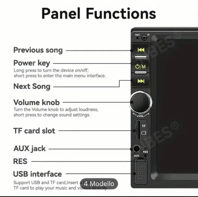 Autoradio 7 pollici HD Touch Screen