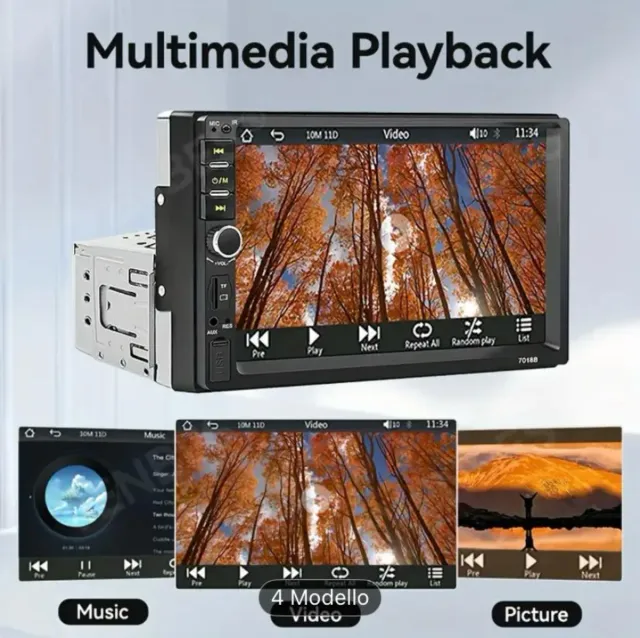 Autoradio 7 pollici HD Touch Screen